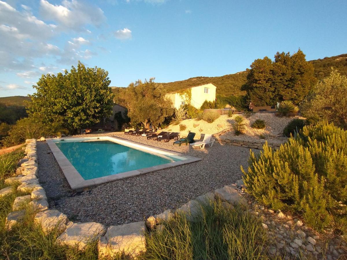 Les Agaves Piscine Panoramique Vue Exceptionnelle Panzió Grospierres Kültér fotó